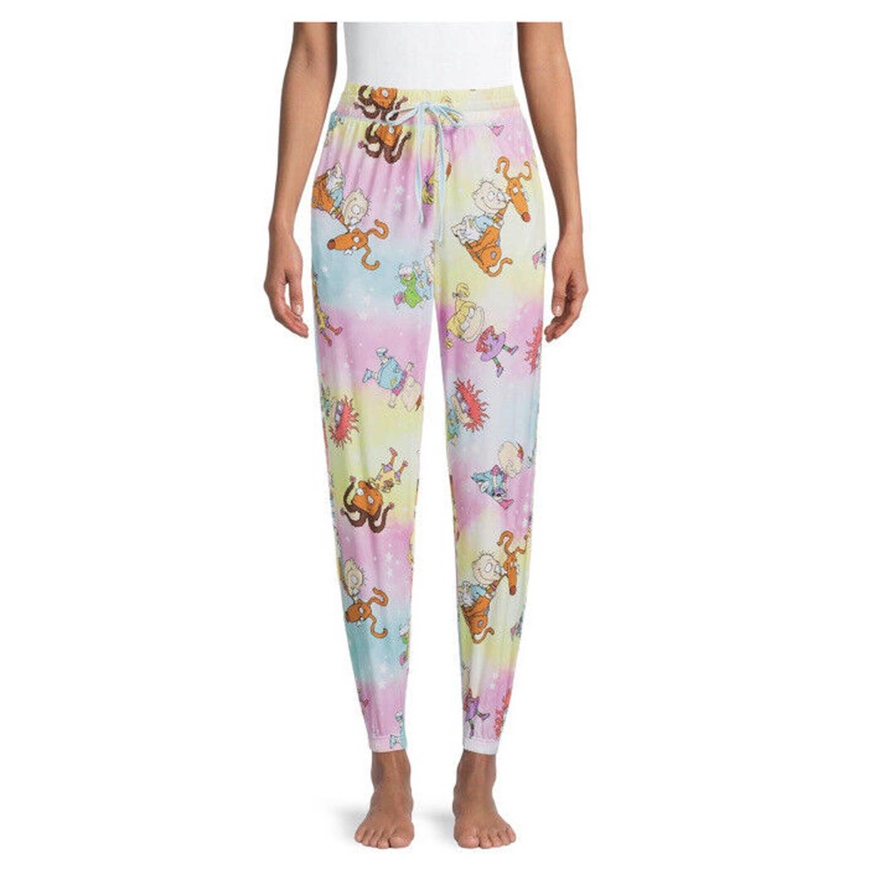 Rugrats 2X Women’s Joggers with pockets pink Yellow sleeper Briefly Stated NWT